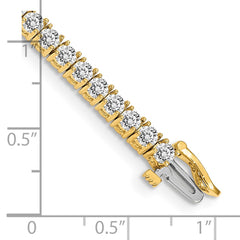 14k Complete 4.92 carat Round AAA Diamond 4-prong 7 inch Tennis Bracelet
