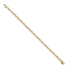 14k Complete 1.25 carat Round AA Diamond 4-prong 7 inch Tennis Bracelet