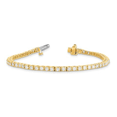 14k Holds 2.18 carat 56-2.1mm Round Diamond 4-prong 7 inch Tennis Bracelet Mounting