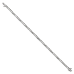 14k White Gold Complete 2.18 carat Round A Diamond 4-prong 7 inch Tennis Bracelet