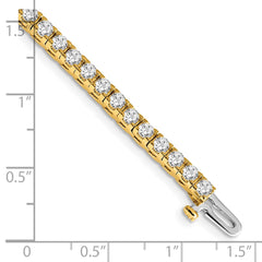 14k Complete 4.1 carat Round AAA Diamond 4-prong 7 inch Tennis Bracelet