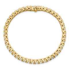 14k Complete 6.44 carat Round AA Diamond 4-prong 7 inch Tennis Bracelet