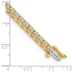 14k Complete 1.75 carat Round AAA Diamond 4-prong 7 inch Tennis Bracelet
