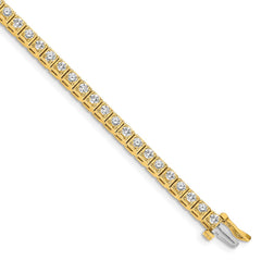 14k Complete 1.75 carat Round AAA Diamond 4-prong 7 inch Tennis Bracelet
