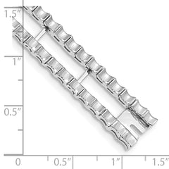 14k White Gold Tennis Jacket Blank (Per Inch) - 3