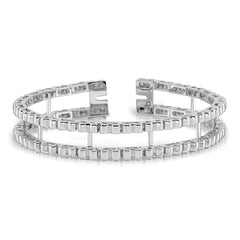 14k White Gold Tennis Jacket Blank (Per Inch) - 13