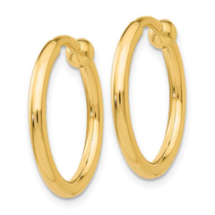 14k Non-Pierced Hoop Earrings - 4