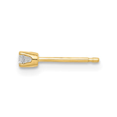 14k Single Stud Diamond Earring - 9