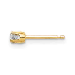 14k Single Stud Diamond Earring - 10