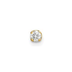 14k Single Stud Diamond Earring - 10