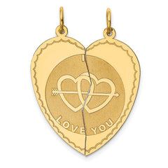 14k Break-apart I LOVE YOU Charm - 2