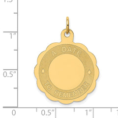 14K A DATE TO REMEMBER Disc Charm - 2