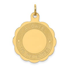 14K A DATE TO REMEMBER Disc Charm - 2