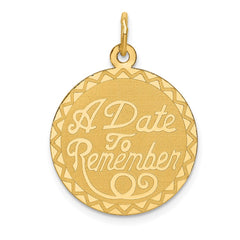 14K A DATE TO REMEMBER Disc Charm - 3
