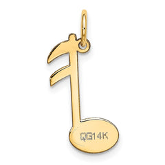 14k Polished Musical Note Charm - 2
