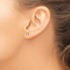 14k VS Quality Complete Princess-cut Diamond Earrings - 5