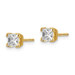 14k AAA Quality Complete Princess-cut Diamond Earrings - 7