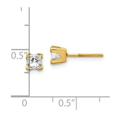 14k AAA Quality Complete Princess-cut Diamond Earrings - 7