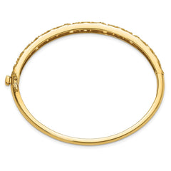 14k Swirl Design Holds 3/4 carat (5-2.9mm/6-1.7mm/12-1.3mm Round Stones) Hinged Oval Bangle Mounting
