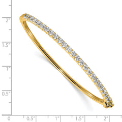 14k AA Diamond Hinged Bangle
