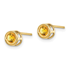 14k Citrine Earrings - November - 2