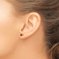 14k 5mm Ruby Post Stud Earrings