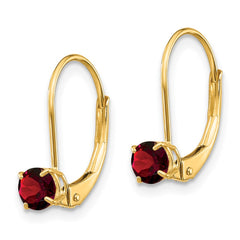 14k Garnet Earrings - January - 2