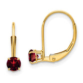 14k Garnet Earrings - January - 2