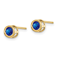 14k Sapphire Earrings - September - 2