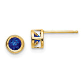 14k Sapphire Earrings - September - 2