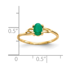 14k Emerald Birthstone Ring - 2