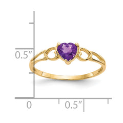 14k Amethyst Birthstone Ring - 3