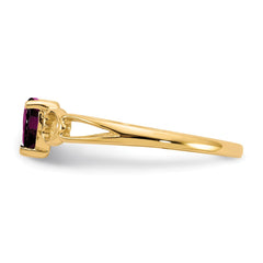 14k Rhodolite Garnet Birthstone Ring - 4