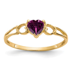 14k Rhodolite Garnet Birthstone Ring - 4