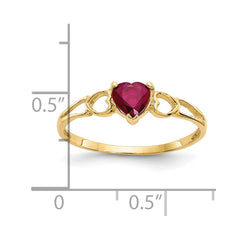 14k Ruby Birthstone Ring - 4