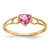 14k Pink Tourmaline Birthstone Ring - 3