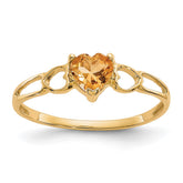 14k Citrine Birthstone Ring - 2