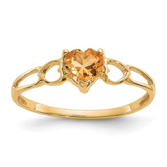 14k Citrine Birthstone Ring - 2