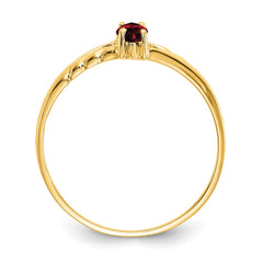 14k Garnet Birthstone Ring - 3