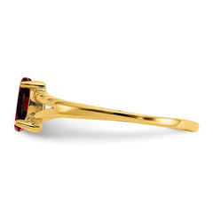 14k Garnet Birthstone Ring - 3