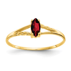 14k Garnet Birthstone Ring - 3
