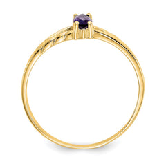 14k Amethyst Birthstone Ring - 2