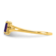 14k Amethyst Birthstone Ring - 2