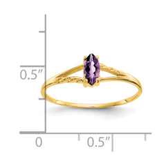 14k Amethyst Birthstone Ring - 2
