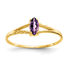 14k Amethyst Birthstone Ring - 2