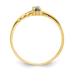 14k Aquamarine Birthstone Ring - 3