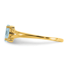 14k Aquamarine Birthstone Ring - 3