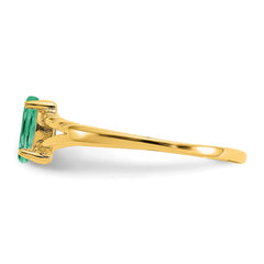 14k Emerald Birthstone Ring - 3