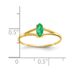 14k Emerald Birthstone Ring - 3