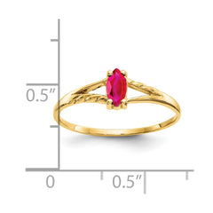 14k Ruby Birthstone Ring - 2